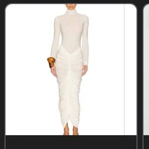 HELSA Ivory Long Sleeve sheer Dress retail $369 SZ M ready for the next event.